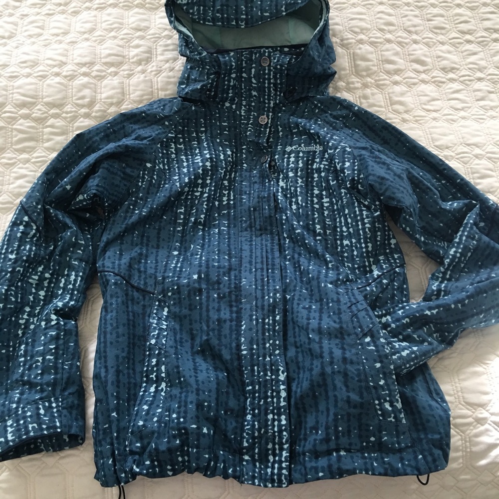 Columbia Blue Patterned Hooded Jacket